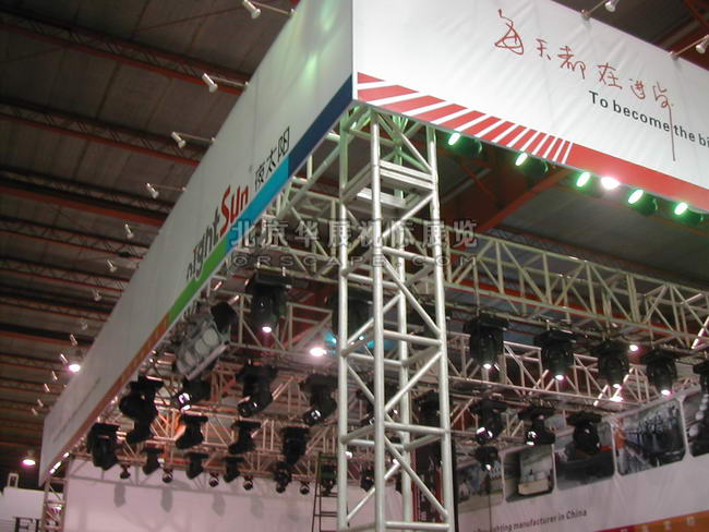 北京灯光音响展钢架搭建展台-2