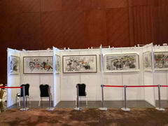 北京八棱柱展墙搭建_八棱柱展墙制作_隔断屏风搭