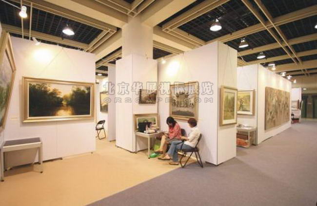 无缝拼接展板挂画展板在北京798艺术区书画展应用-4